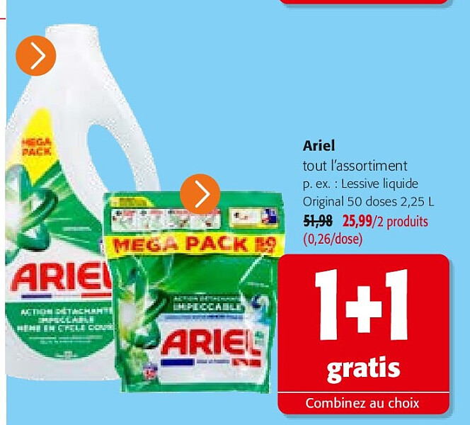 Ariel tout l’assortiment