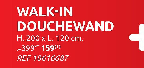 Walk-in douchewand
