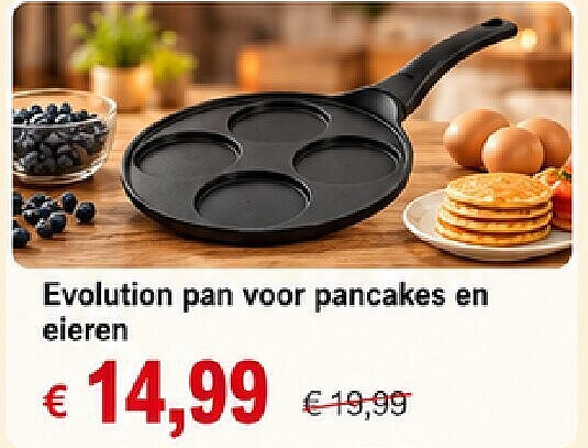 Evolution pan voor pancakes en eieren