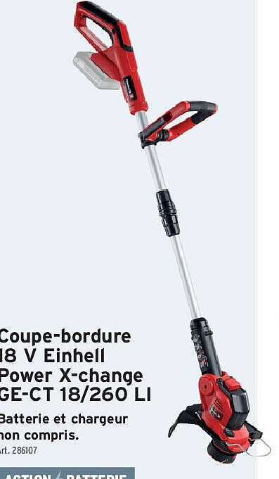 Coupe-bordure 18 V Einhell Power X-change GE-CT 18/26 Li