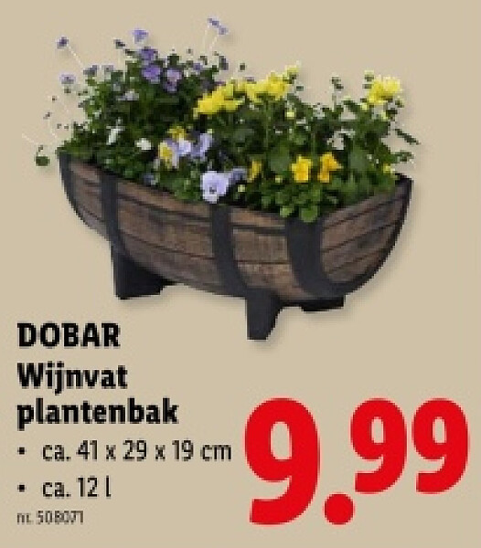 Wijnvat plantenbak