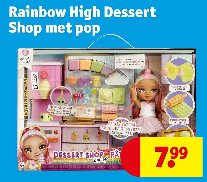 Rainbow High Dessert Shop met pop