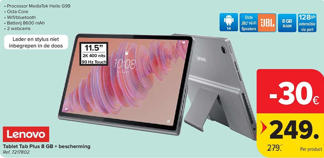 Tablet Tab Plus 8 GB + bescherming