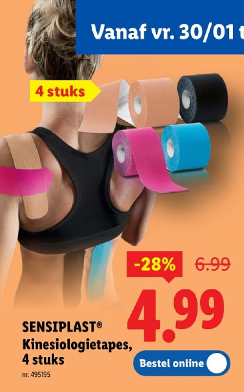 Kinesiologietapes, 4 stuks