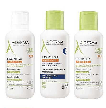A-Derma gamme Exomega soins visage et corps