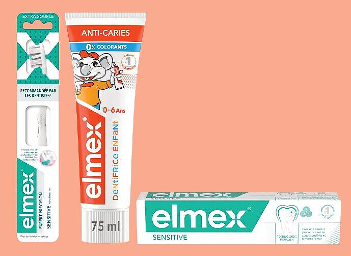 Dentifrices Elmex au choix