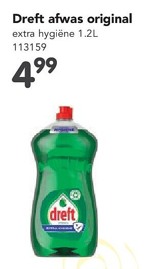 Dreft afwas original extra hygiëne 1.2L