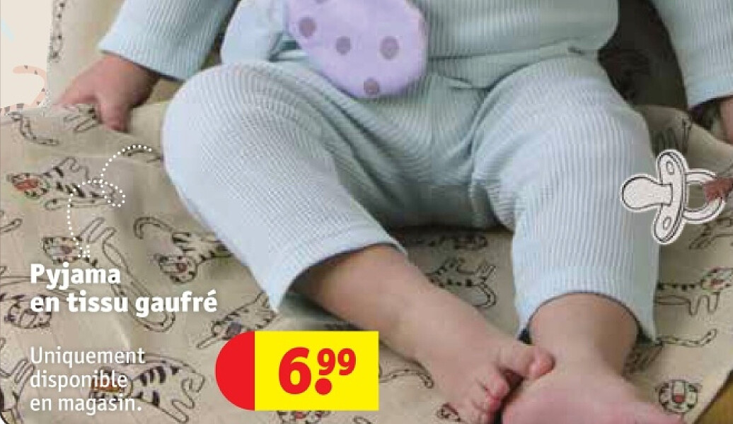 Pyjama en tissu gaufré