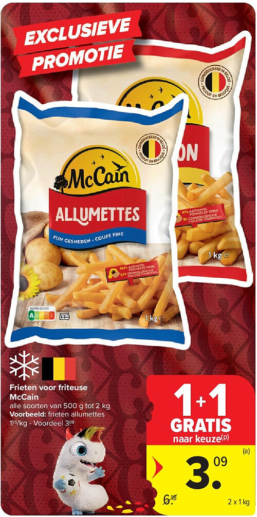 Frieten voor friteuse McCain