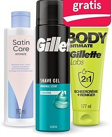 Gillette en Satin Care scheerschuim en -gel