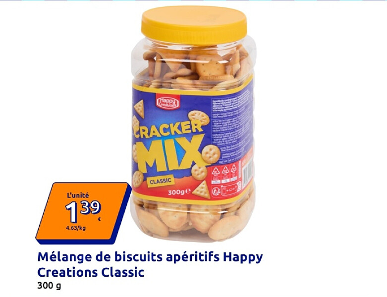 Mélange de biscuits apéritifs Happy Creations Classic