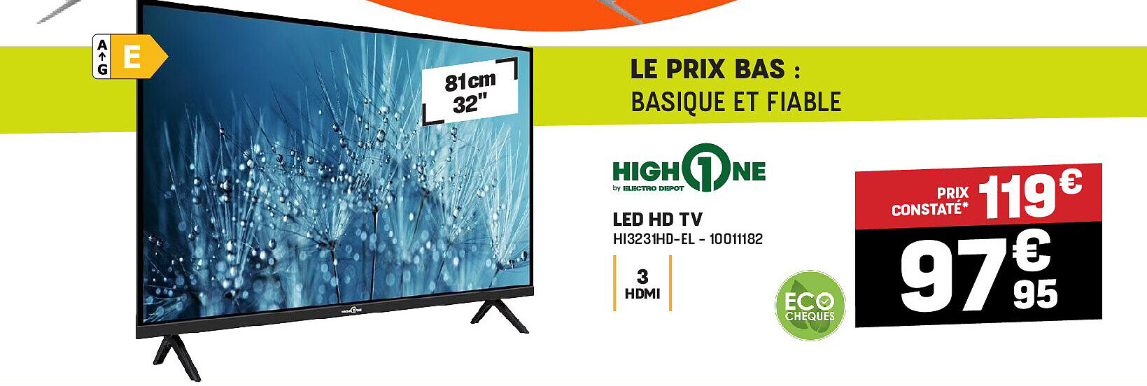 High one LED HD TV