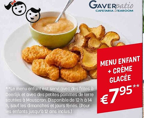 MENU ENFANT + CRÈME GLACÉE