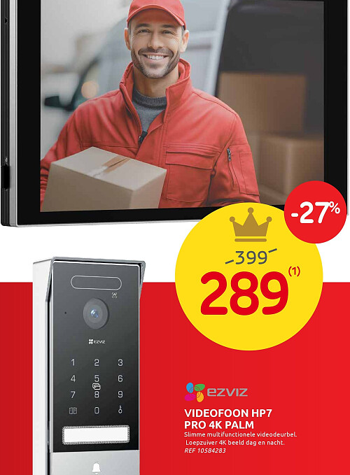 EZVIZ Videofoon HP7 Pro 4K Palm