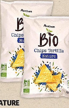 Chips tortilla nature Auchan Bio