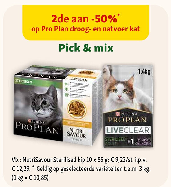 Vb.: NutriSavour Sterilised kip 10 x 85 g: € 9,22/st. i.p.v.