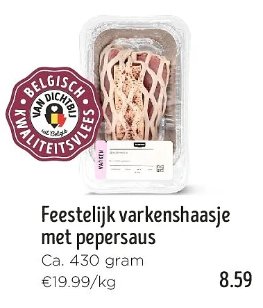 Feestelijk varkenshaasje met pepersaus