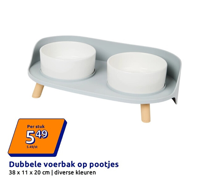 Dubbele voerbak op pootjes