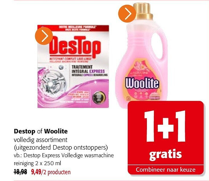Destop Express Volledige wasmachine reiniging 2 x 250 ml