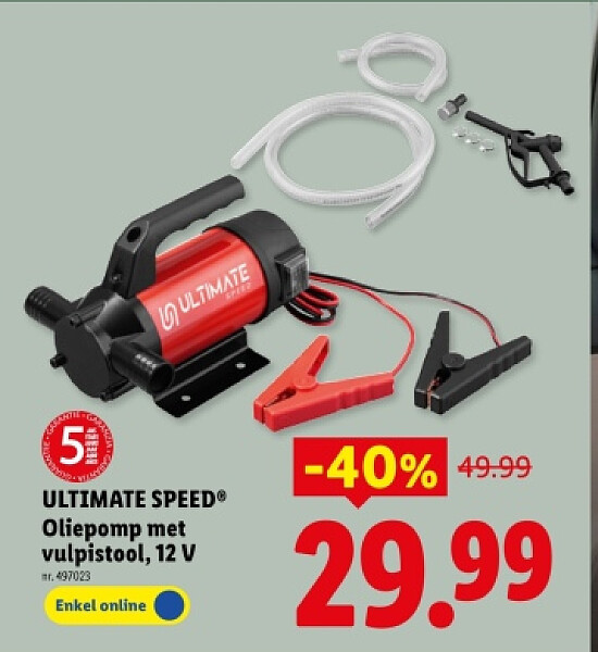 Oliepomp met vulpistool, 12 V