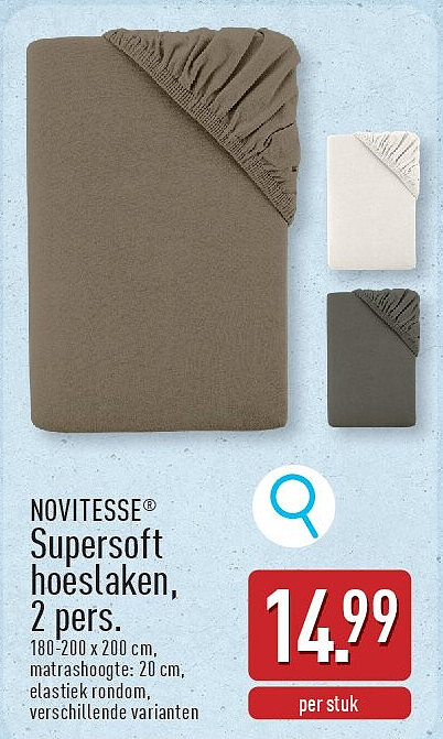 Supersoft hoeslaken, 2pers.