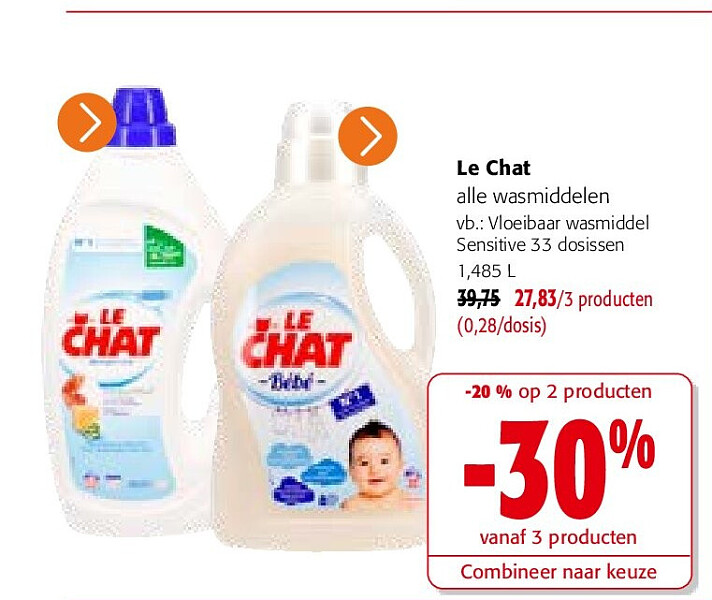 Le Chat Vloeibaar wasmiddel Sensitive 33 dosissen 1,485 L