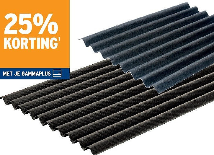 Aquaplan Topline bitumen golfplaat zwart 100x76 cm