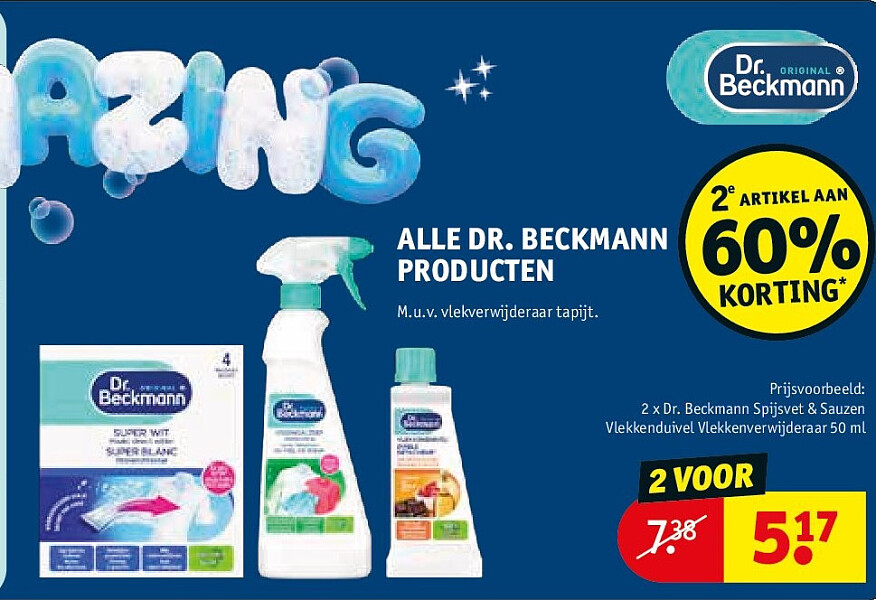 2 x Dr. Beckmann Spijsvet & Sauzen Vlekkenduivel Vlekkenverwijderaar 50 ml
