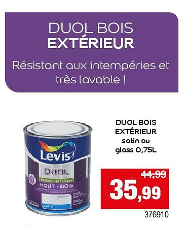 Levis DUOL BOIS EXTÉRIEUR satin ou gloss 0,75L