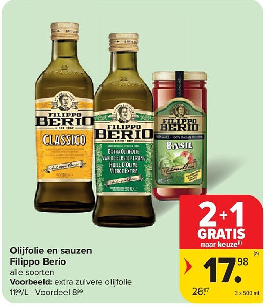 Olijfolie en sauzen Filippo Berio