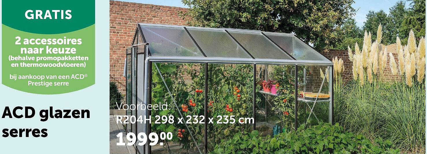 ACD glazen serres R204H 298 x 232 x 235 cm