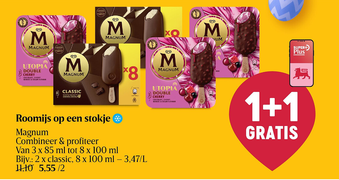 Roomijs op een stokje