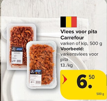 Vlees voor pita Carrefour