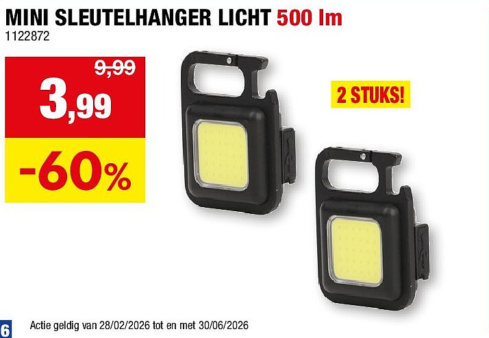 MINI SLEUTELHANGER LICHT 500 lm
