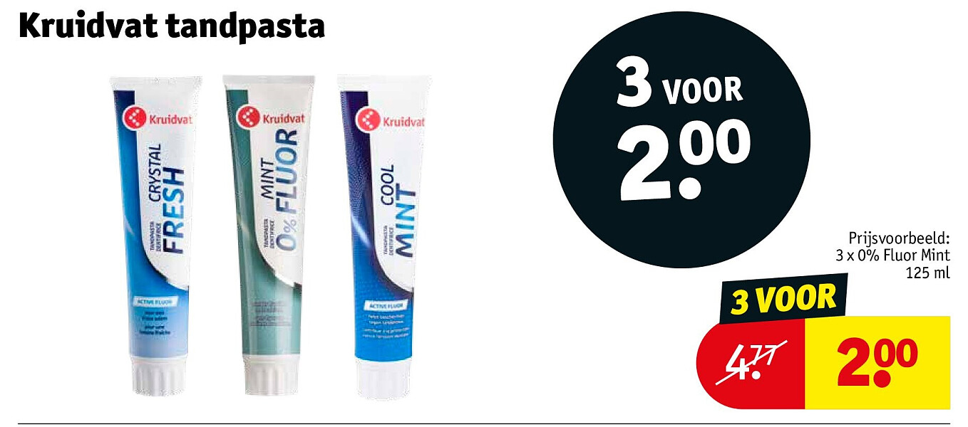 Kruidvat tandpasta