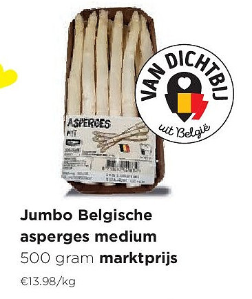 Jumbo Belgische asperges medium