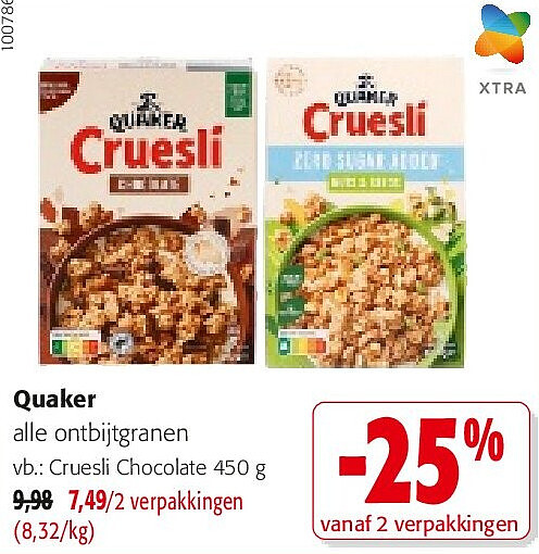 Quaker alle ontbijtgranen