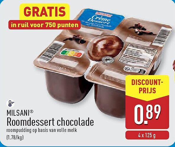 Roomdessert chocolade