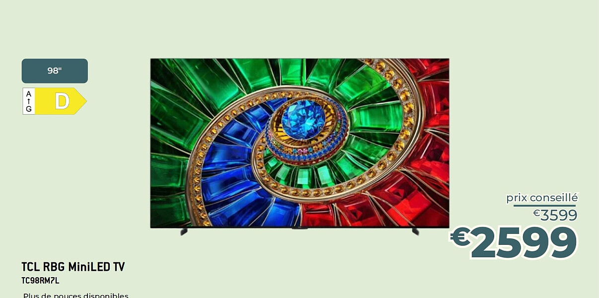 TCL RBG MiniLED TV TC98RM7L