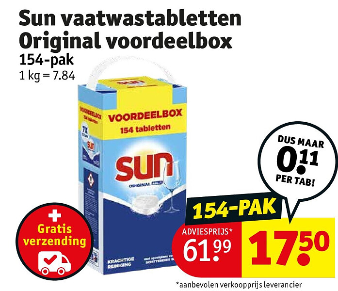 Sun vaatwastabletten Original voordeelbox