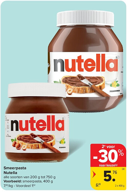 Smeerpasta Nutella
