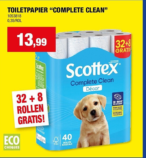 TOILETPAPIER “COMPLETE CLEAN”