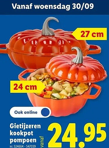 Gietijzeren kookpot pompoen