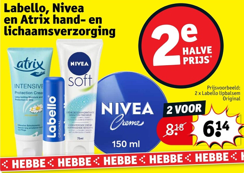 Labello, Nivea en Atrix hand- en lichaamsverzorging