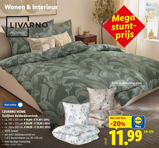 Satijnen dekbedovertrek