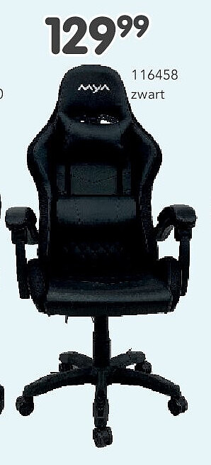 GAMINGSTOEL USB+licht 116458 zwart