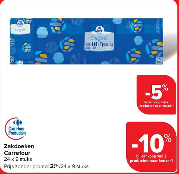 Zakdoeken Carrefour
