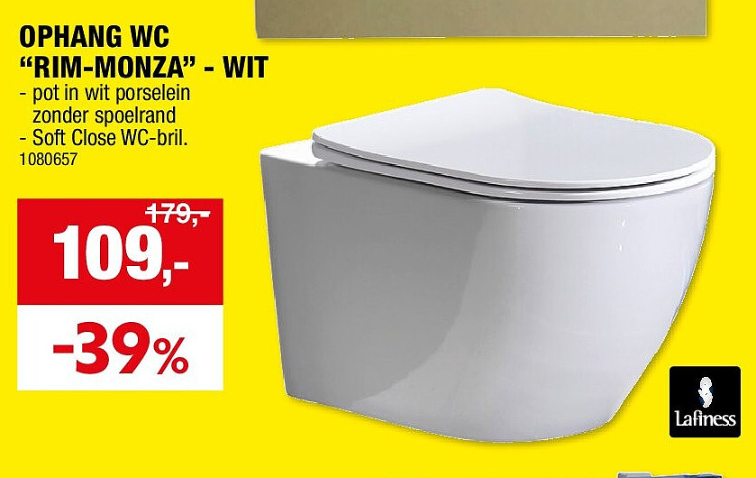 OPHANG WC “RIM-MONZA” - WIT