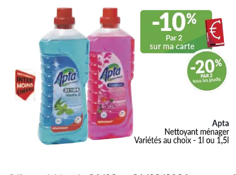 Apta Nettoyant ménager - 1l ou 1,5l