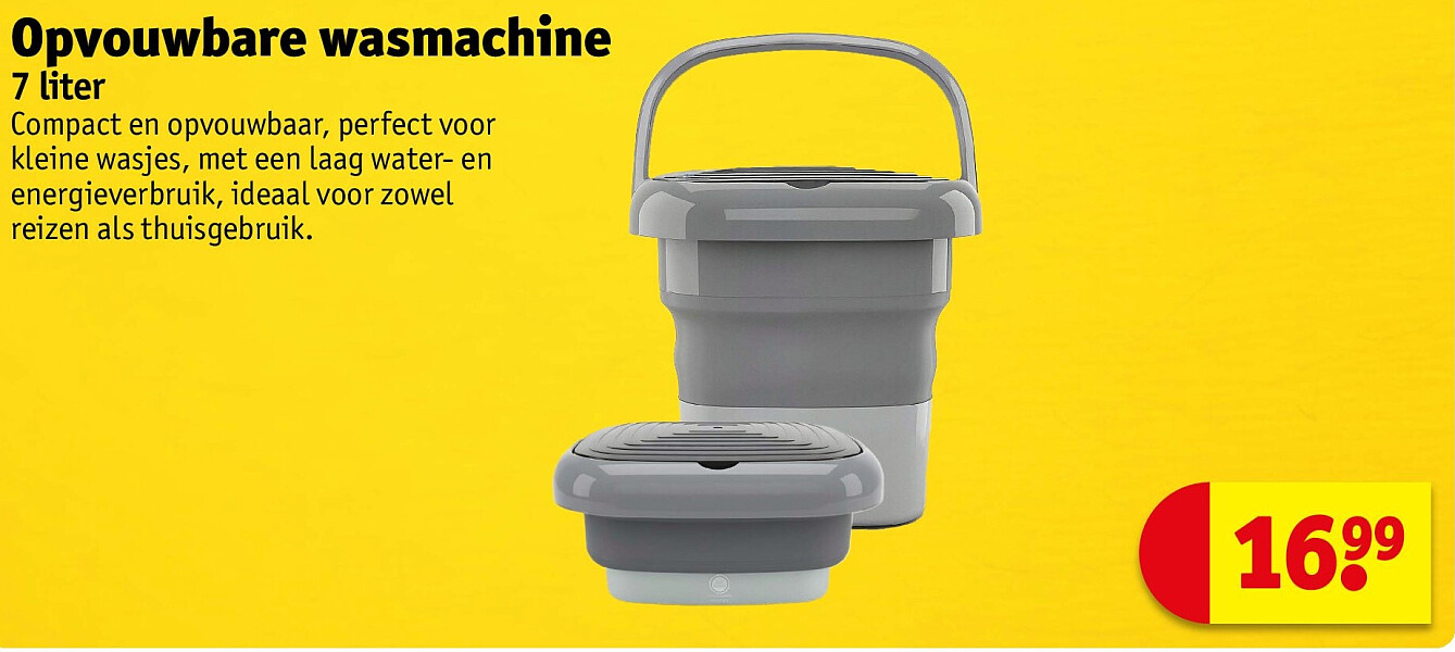 Opvouwbare wasmachine